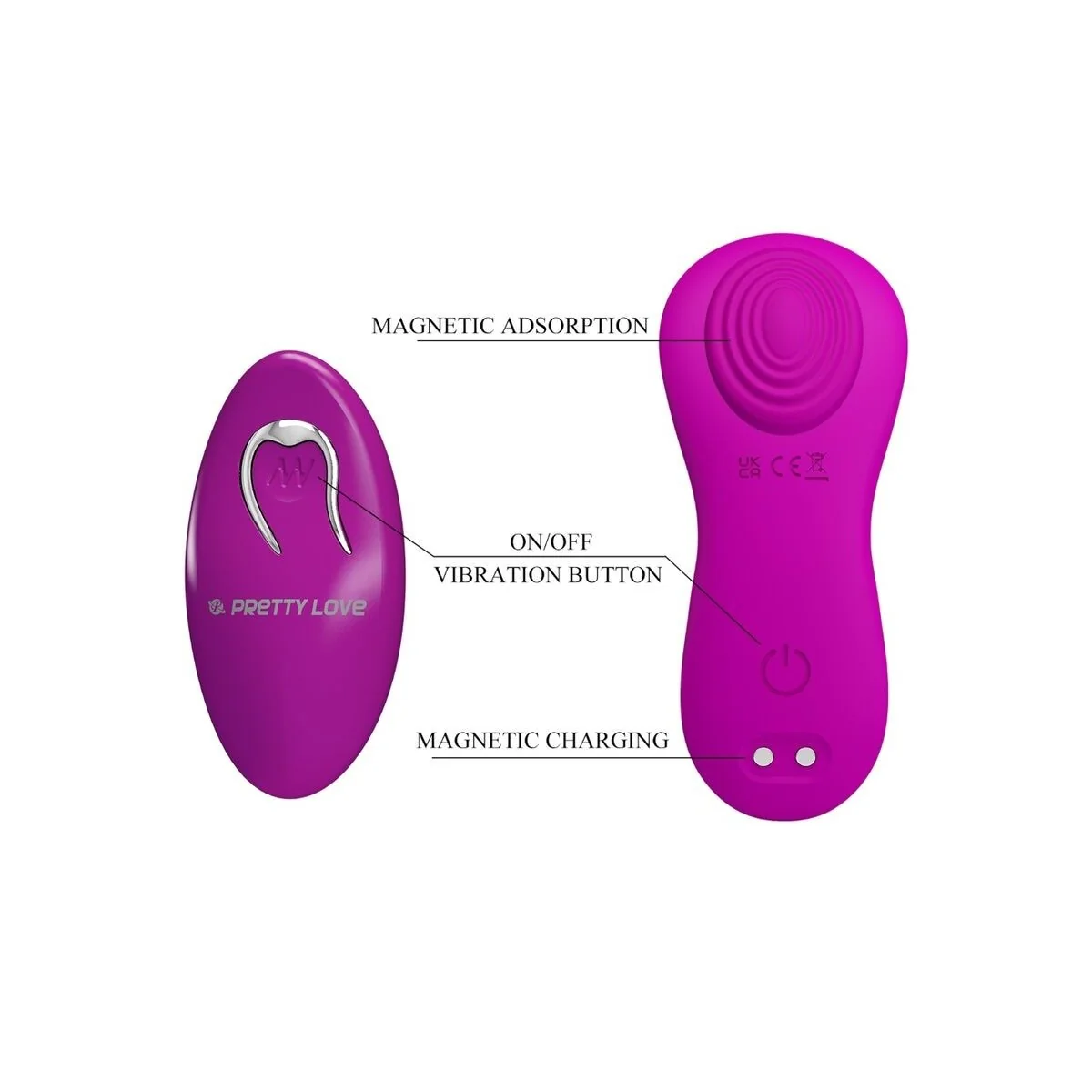 Romario Auflegbarer Klitoris-Stimulator mit Fernbedienung Rosa von Pretty Love kaufen | Fesselliebe