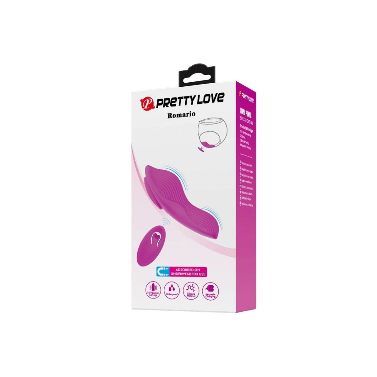 Romario Auflegbarer Klitoris-Stimulator mit Fernbedienung Rosa von Pretty Love kaufen | Fesselliebe