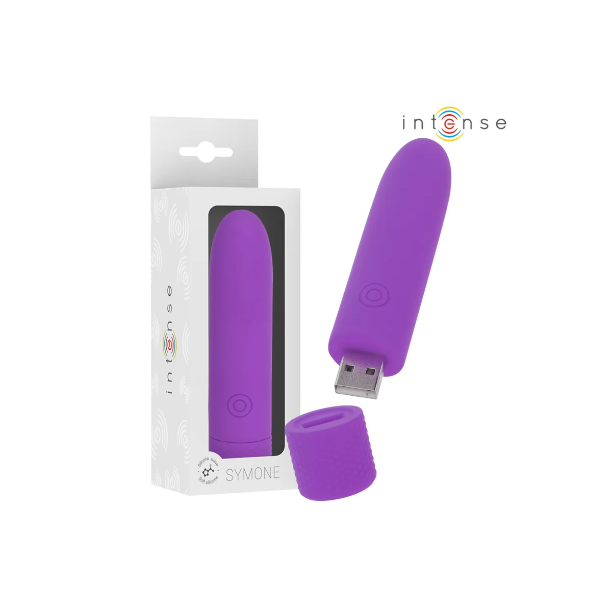 Symone Usb wiederaufladbarer Vibrierender Bullet 8 Vibrationen Lila 10 X 2,2 cm von Intense Fun kaufen | Fesselliebe