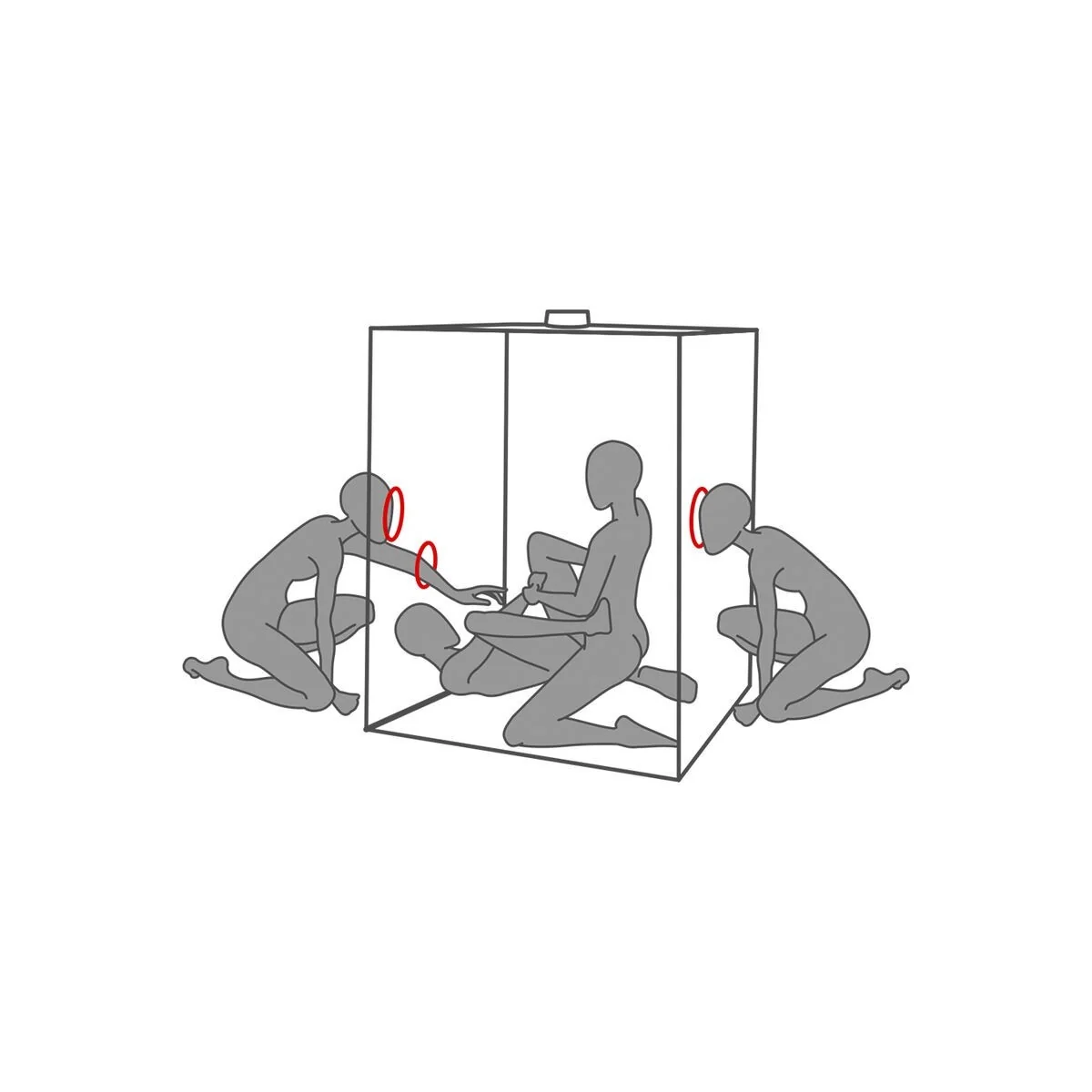 KINK CLUB CABIN SCANDALE SCHWARZ & ROT VON SECRET DOME