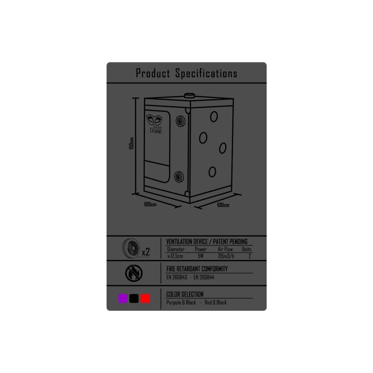 KINK CLUB CABIN SCANDALE SCHWARZ & ROT VON SECRET DOME