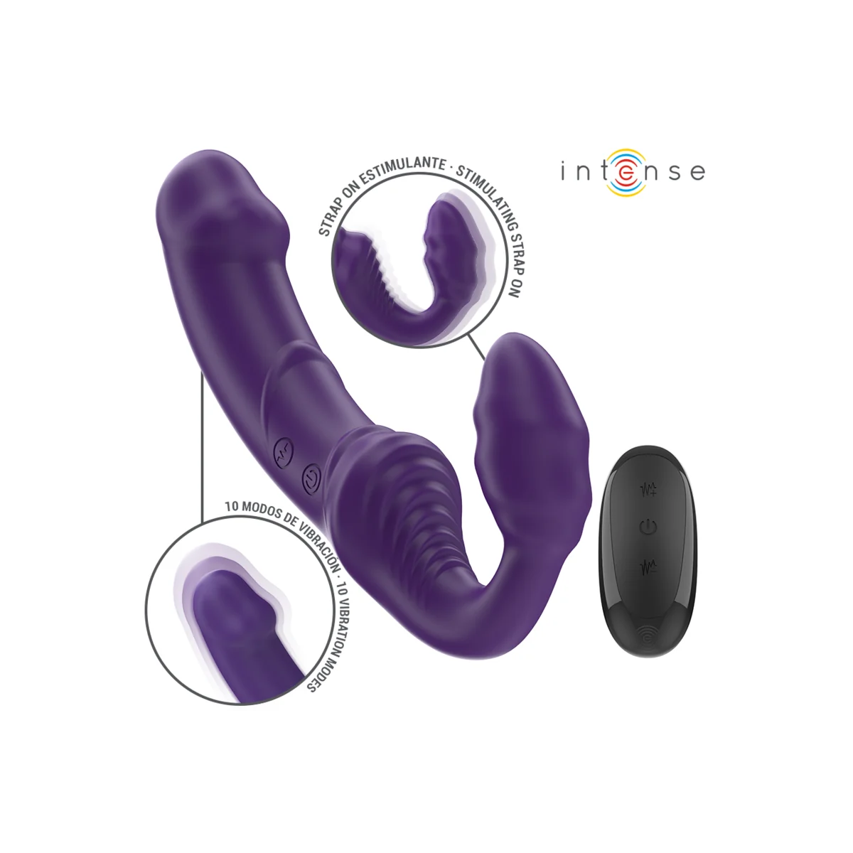 Jill Doppelvibrator 20 cm Lila mit Fernbedienung von Intense Fun kaufen | Fesselliebe