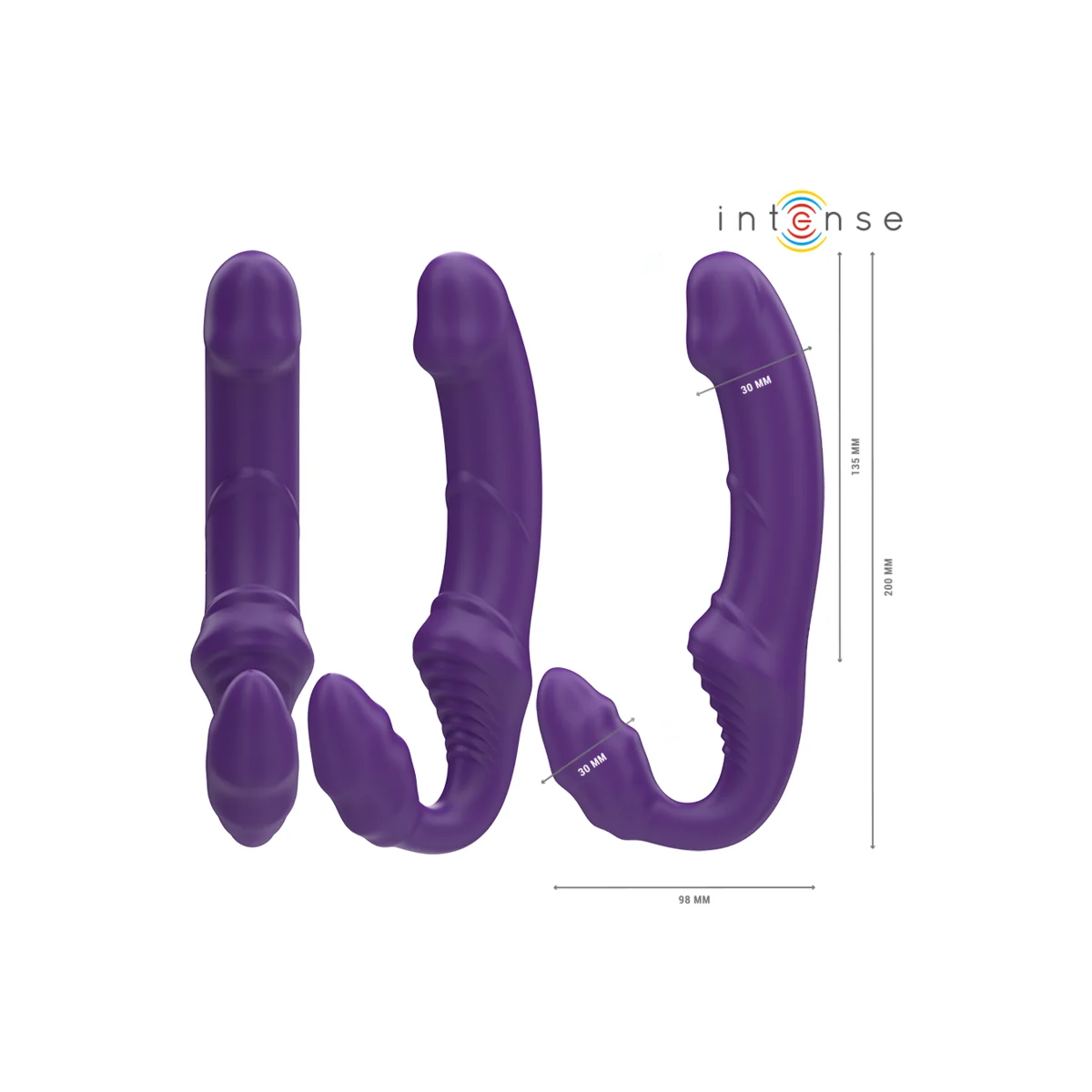 Jill Doppelvibrator 20 cm Lila mit Fernbedienung von Intense Fun kaufen | Fesselliebe