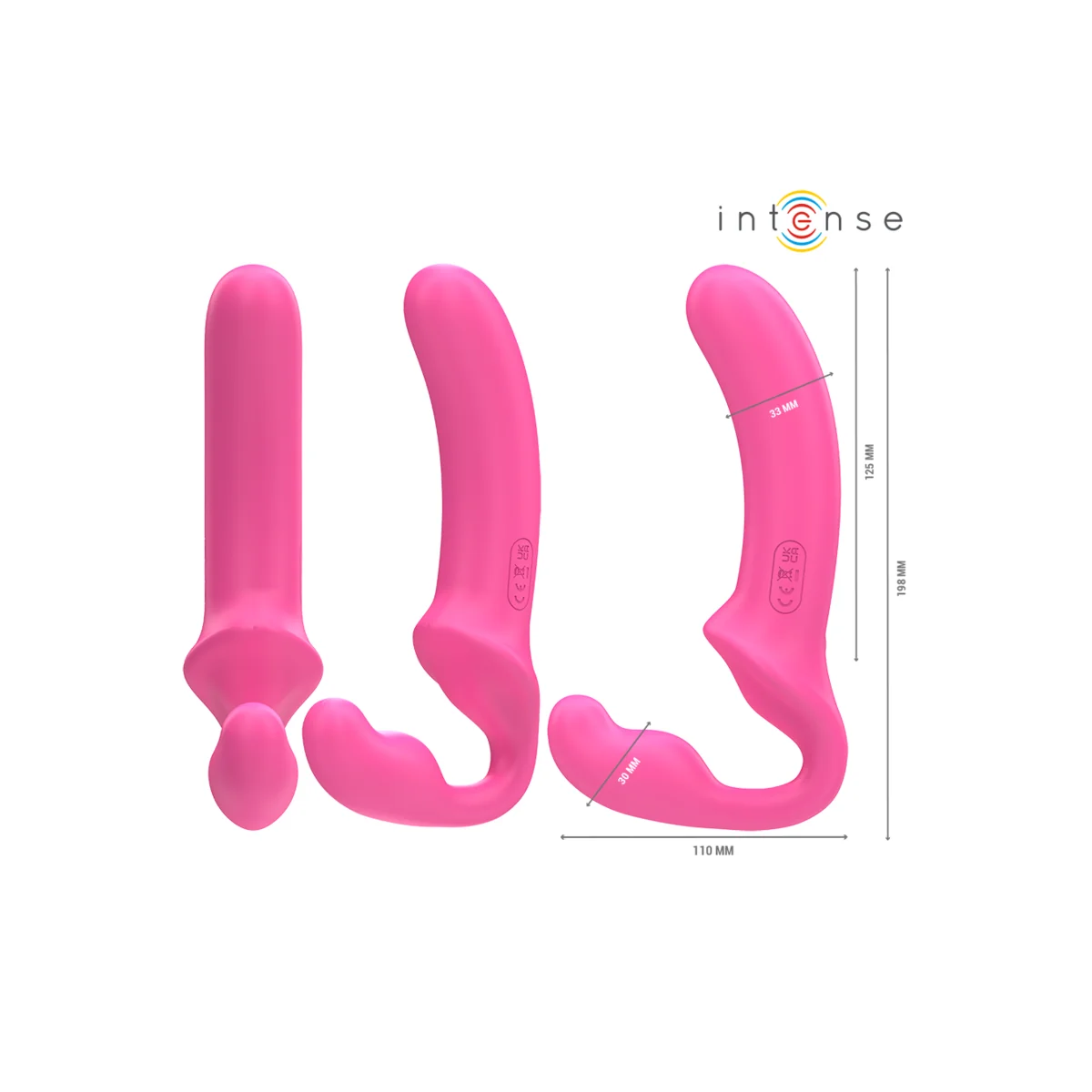 Amy Doppelvibrator 20 cm Rosa mit Fernbedienung von Intense Fun kaufen | Fesselliebe