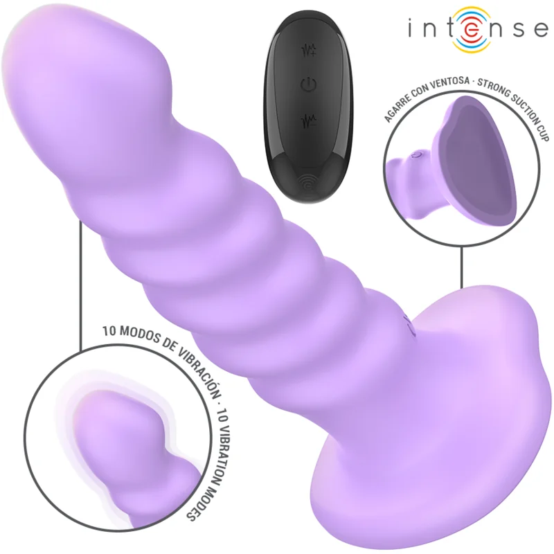 Brenda Vibrator Größe M Spiraldesign 10 Vibrationen Lila mit Fernbedienung von Intense Fun kaufen | Fesselliebe