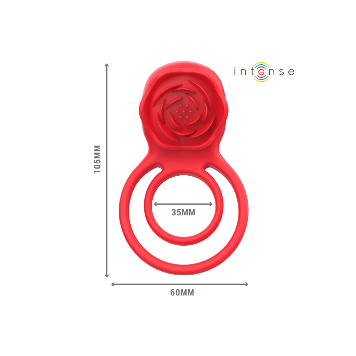 Gail Stimulator Rose 10 Vibrationen Rot mit Fernbedienung von Intense Fun kaufen | Fesselliebe