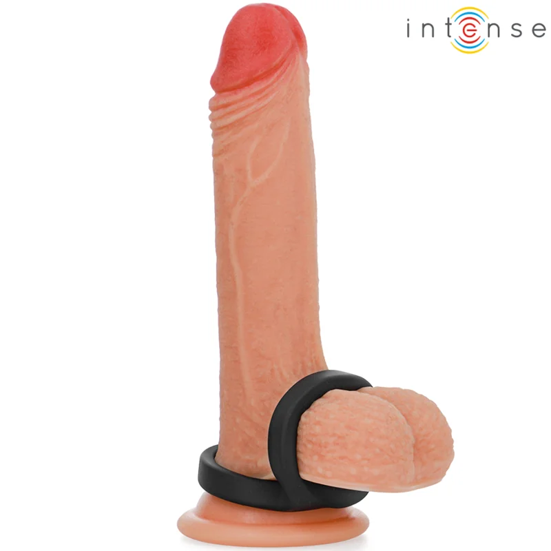 Bobby Doppelter Silikon-Penisring Schwarz von Intense Couples Toys kaufen | Fesselliebe 2