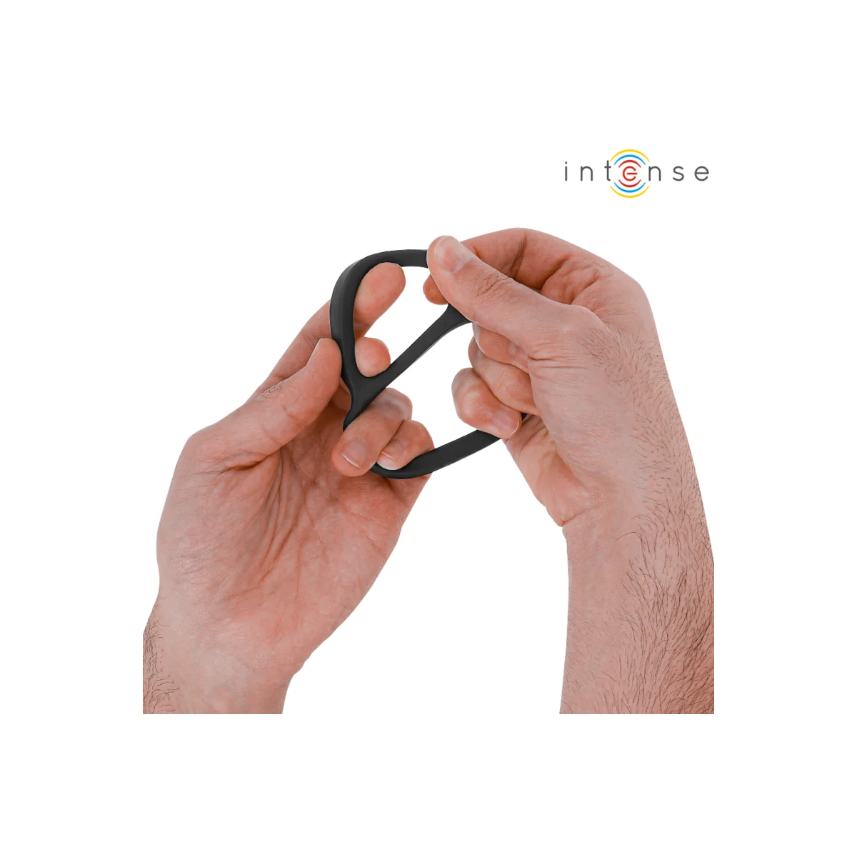 Bobby Doppelter Silikon-Penisring Schwarz von Intense Couples Toys kaufen | Fesselliebe