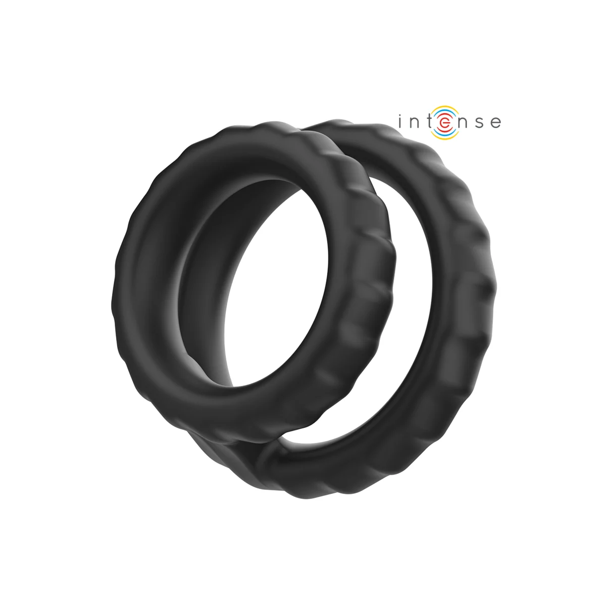 Dewey Doppelter Penisring aus Silikon Schwarz Modell 2 von Intense Couples Toys kaufen | Fesselliebe