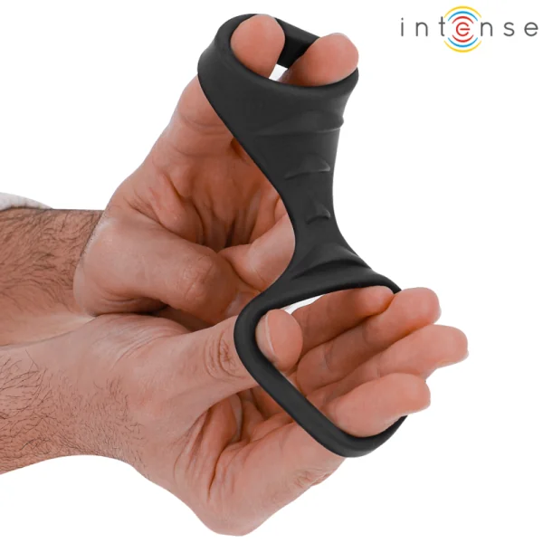 Theo Doppelter Penisring aus Silikon Schwarz Modell 3 von Intense Couples Toys kaufen | Fesselliebe