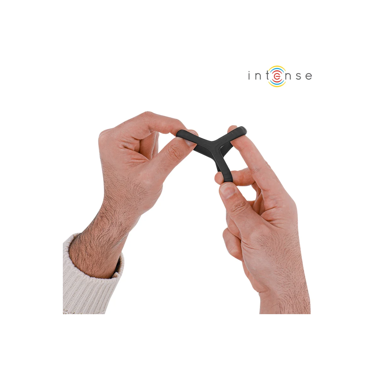 Carson Doppelter Penisring aus Silikon Schwarz Modell 4 von Intense Couples Toys kaufen | Fesselliebe