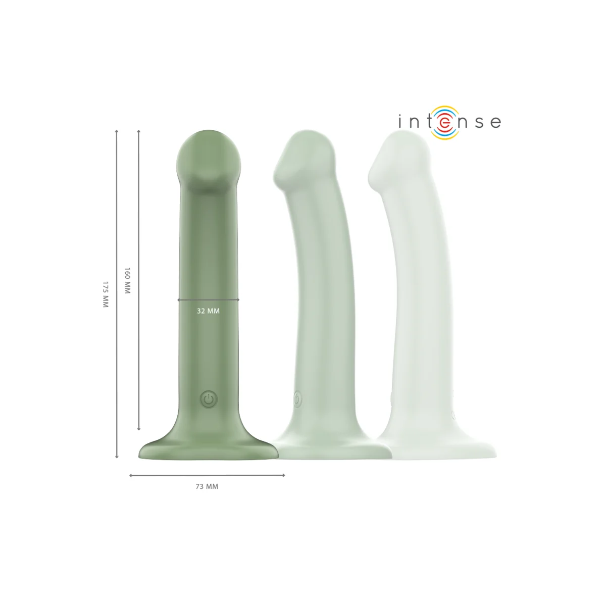 Becca Vibrator mit Saugnäpfen 10 Vibrationen Grün mit Fernbedienung von Intense Fun kaufen | Fesselliebe