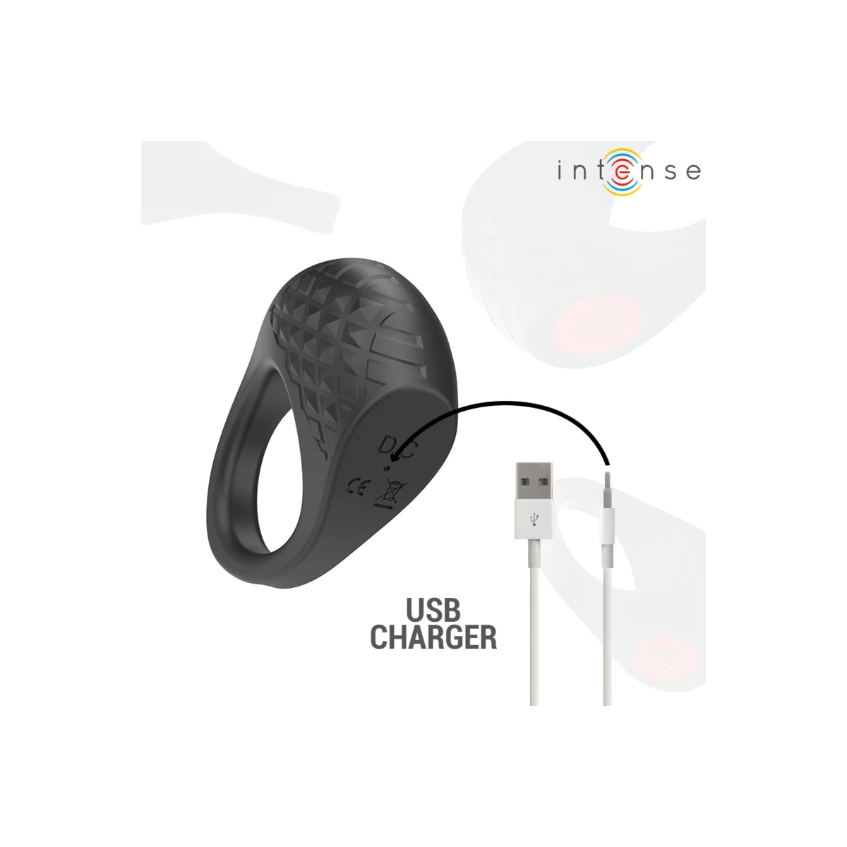 Clover Vibrator Penisring 10 Vibrationen Schwarz von Intense Couples Toys kaufen | Fesselliebe