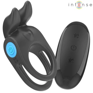 Sam Vibrator Doppel-Penisring 10 Vibrationen Schwarz von Intense Couples Toys kaufen | Fesselliebe