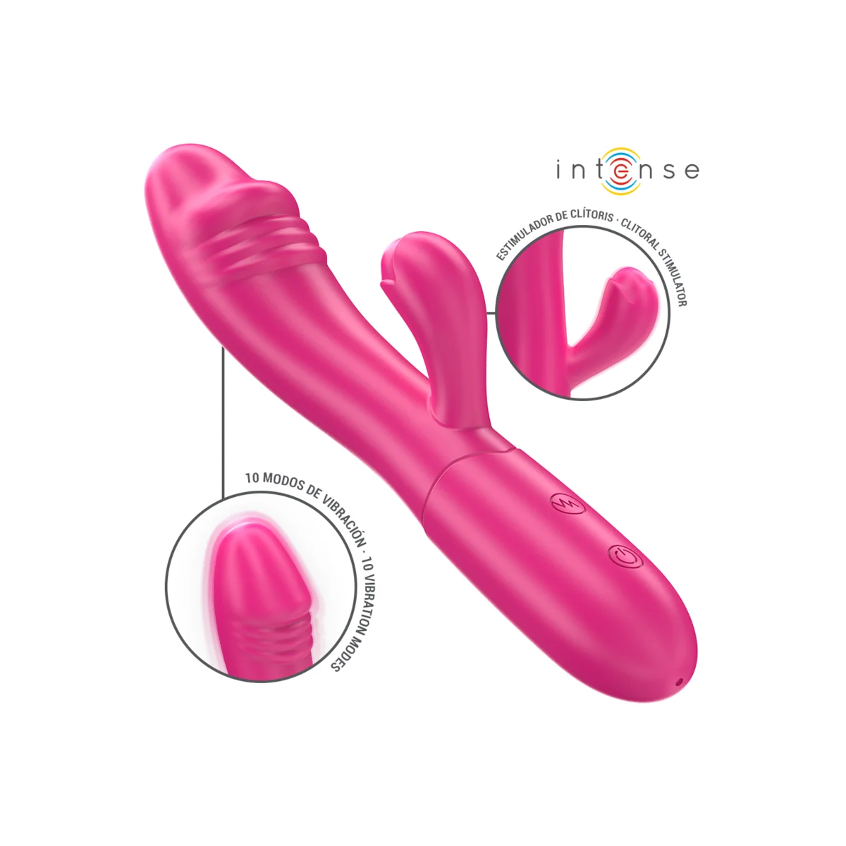 Ivy Flexibler Vibrator 10 Vibrationen mit Stimulierender Zunge Rosa von Intense Fun kaufen | Fesselliebe