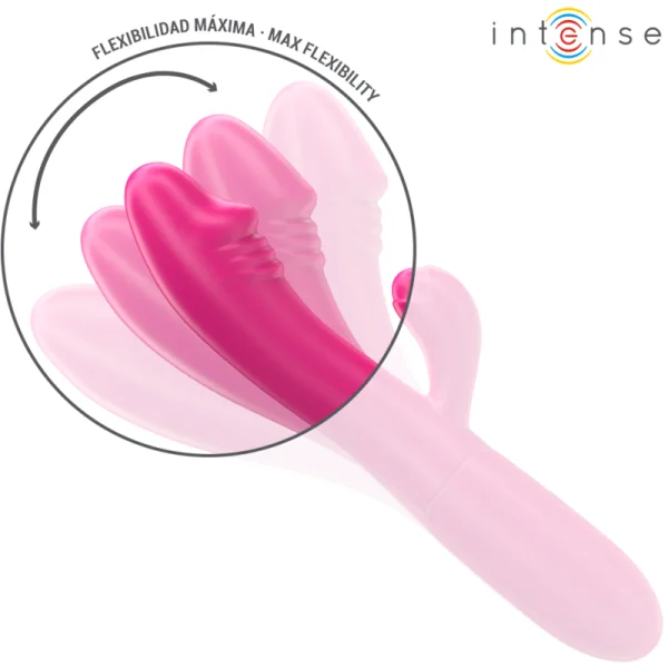 Ivy Flexibler Vibrator 10 Vibrationen mit Stimulierender Zunge Rosa von Intense Fun kaufen | Fesselliebe