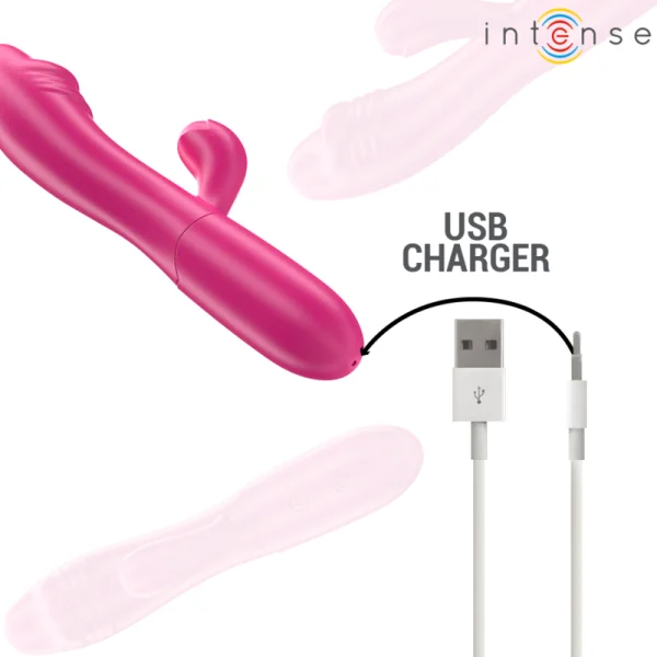 Ivy Flexibler Vibrator 10 Vibrationen mit Stimulierender Zunge Rosa von Intense Fun kaufen | Fesselliebe