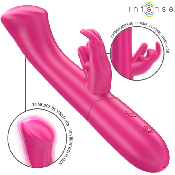 Julieta Rabbit Vibrator 18,6 cm 10 Vibrationen Rosa von Intense Fun kaufen | Fesselliebe