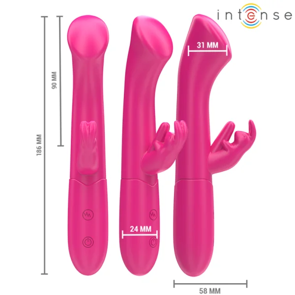 Julieta Rabbit Vibrator 18,6 cm 10 Vibrationen Rosa von Intense Fun kaufen | Fesselliebe