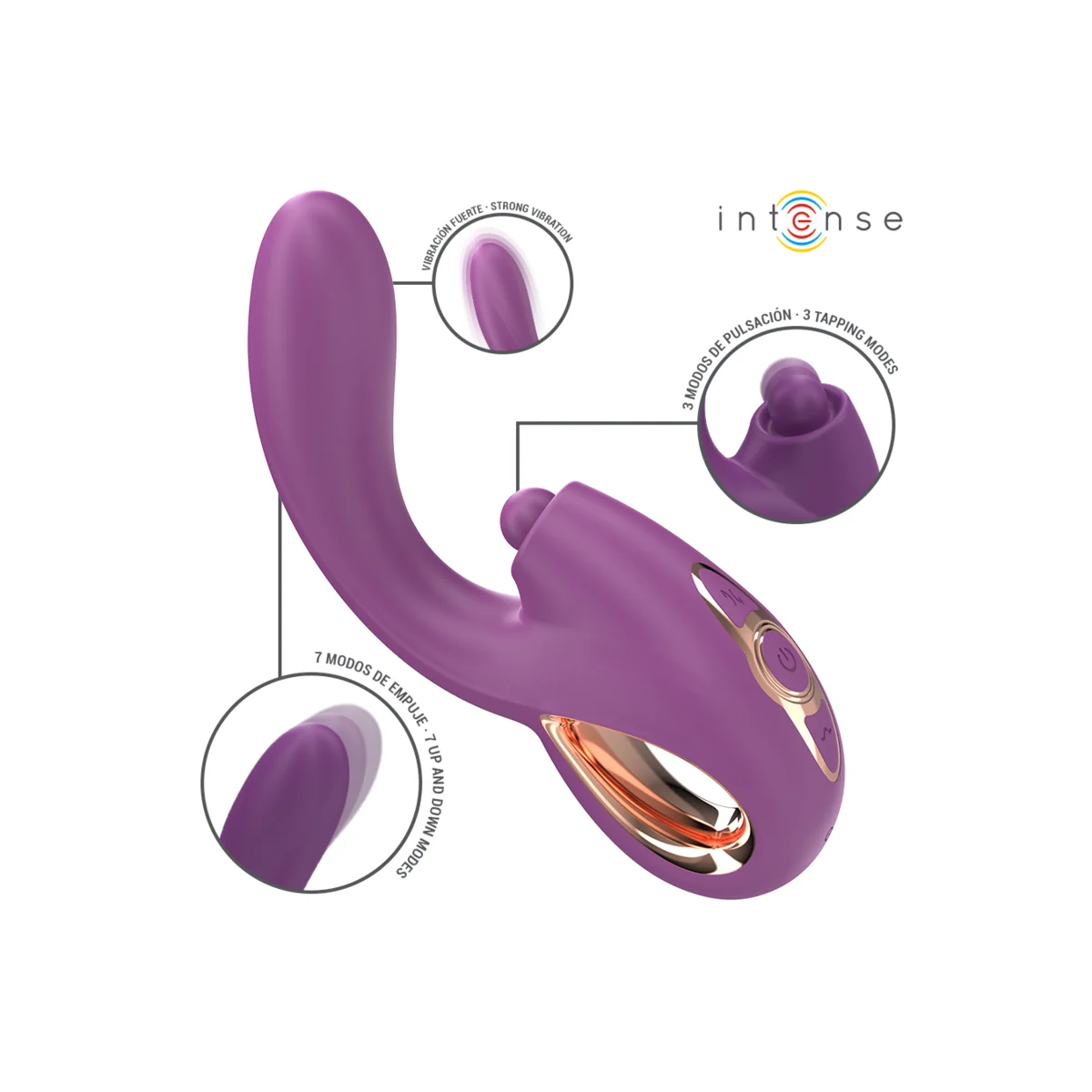 Lali Multifunktions-G-Spot-Vibrator Tapping & Stoss & Vibration Lila von Intense Fun kaufen | Fesselliebe