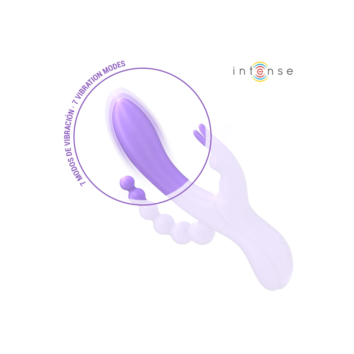 Miko Dreifach-Vibrator Rabbit & Stimulator & Anal 7 Vibrationen Lila von Intense Fun kaufen | Fesselliebe