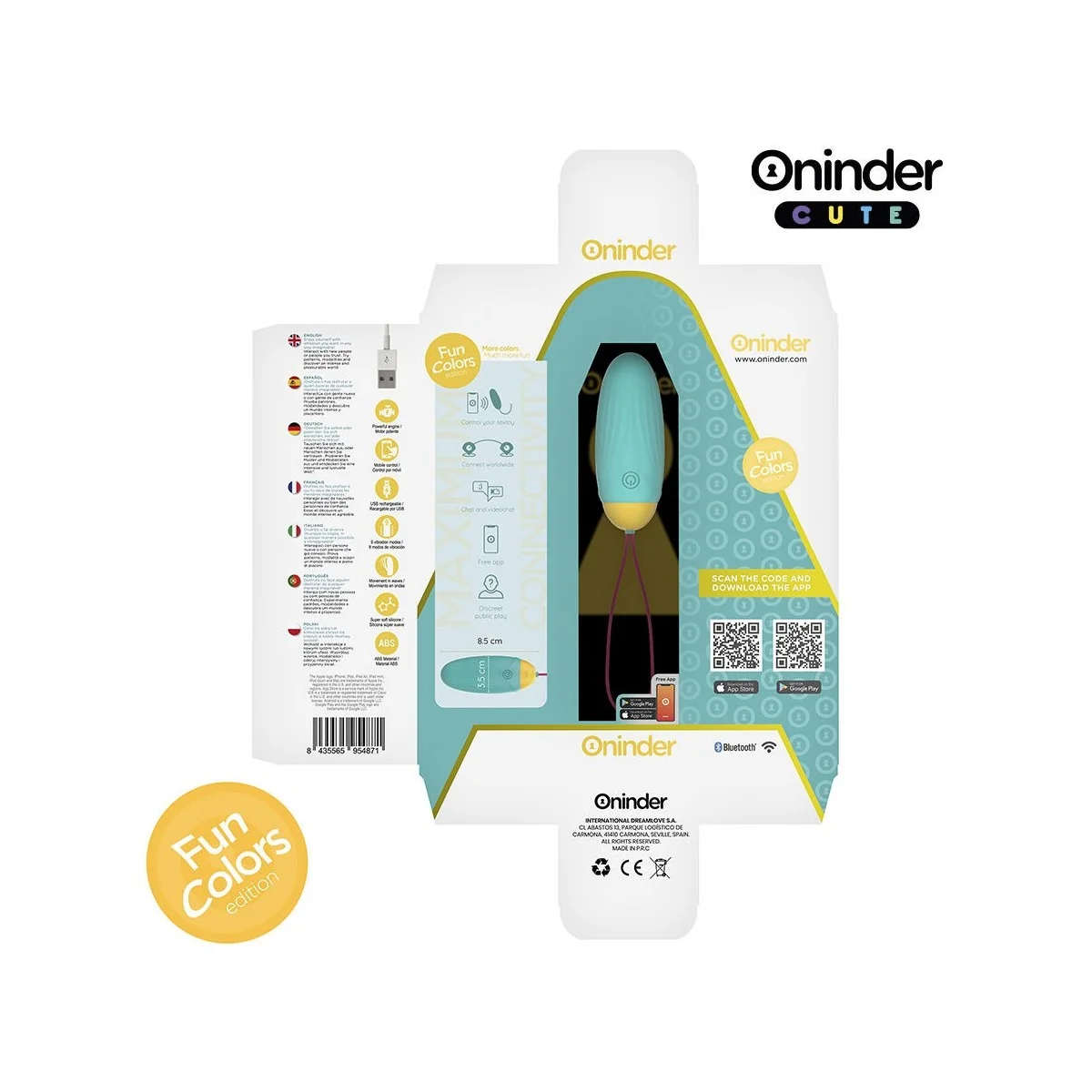 LOVE PLEASURE VIBRO-ROTIERENDES SILIKON-EDELSTEIN-EI - KOSTENLOSE WELTWEITE APP VON ONINDER CUTE