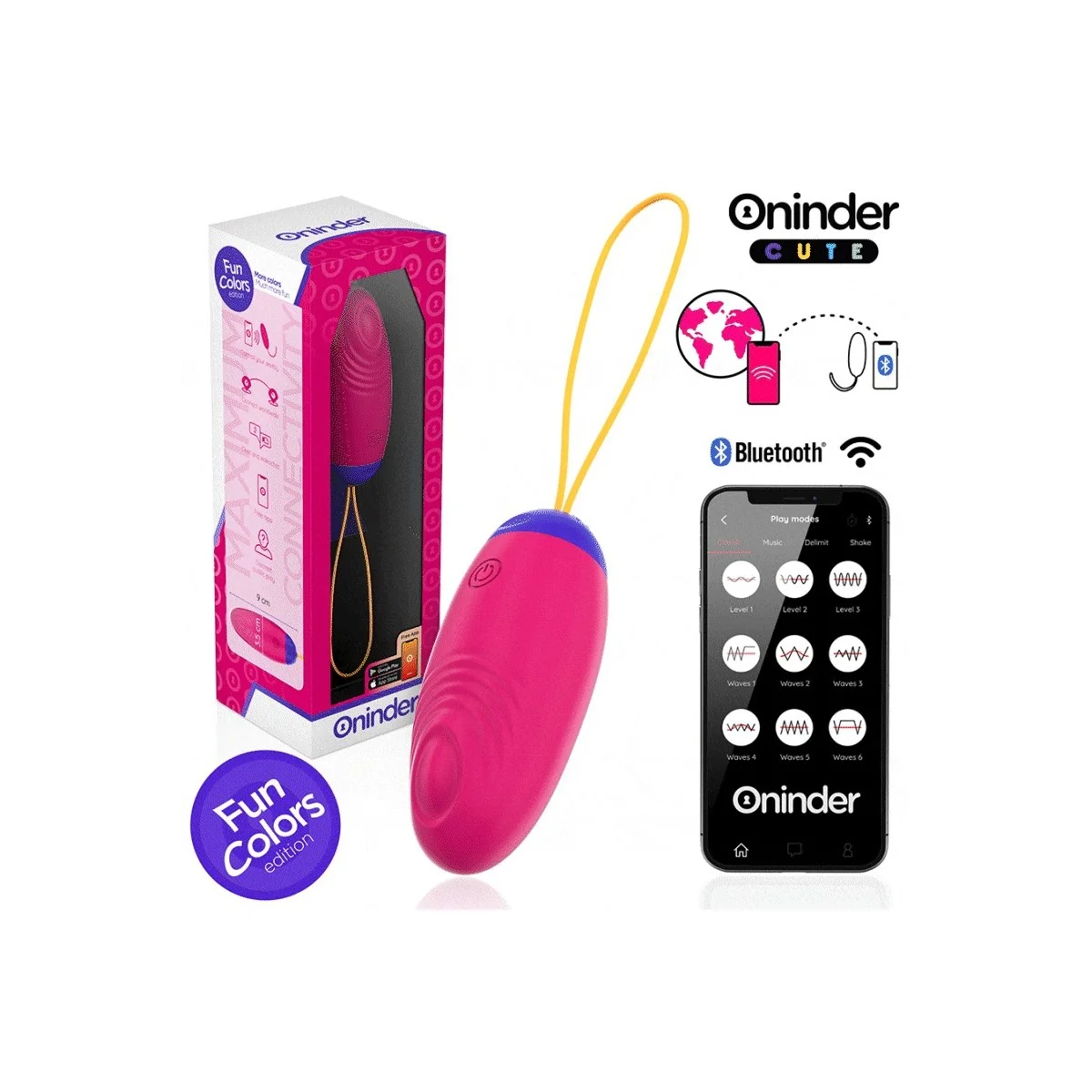 LOVE PLEASURE VIBRO-WAVE TAPPING SILIKON-EI - KOSTENLOSE WELTWEITE APP VON ONINDER CUTE