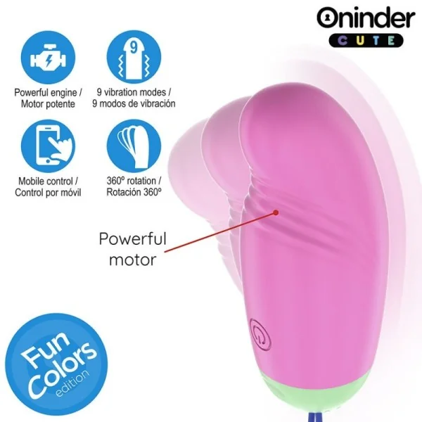 LOVE PLEASURE VIBRO-ROTIERENDES EI 360° SILIKON - KOSTENLOSE WELTWEITE APP VON ONINDER CUTE