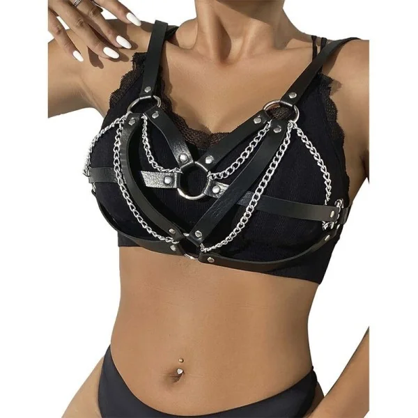 953713 Punk Bondage Gürtel Metallschnalle Schwarz One Size (S-L) von Subblime Fetish kaufen | Fesselliebe