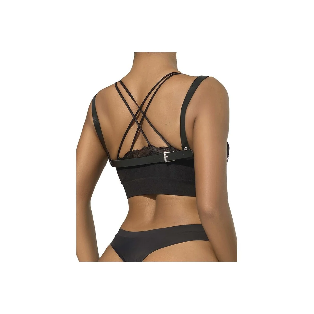 953713 Punk Bondage Gürtel Metallschnalle Schwarz One Size (S-L) von Subblime Fetish kaufen | Fesselliebe