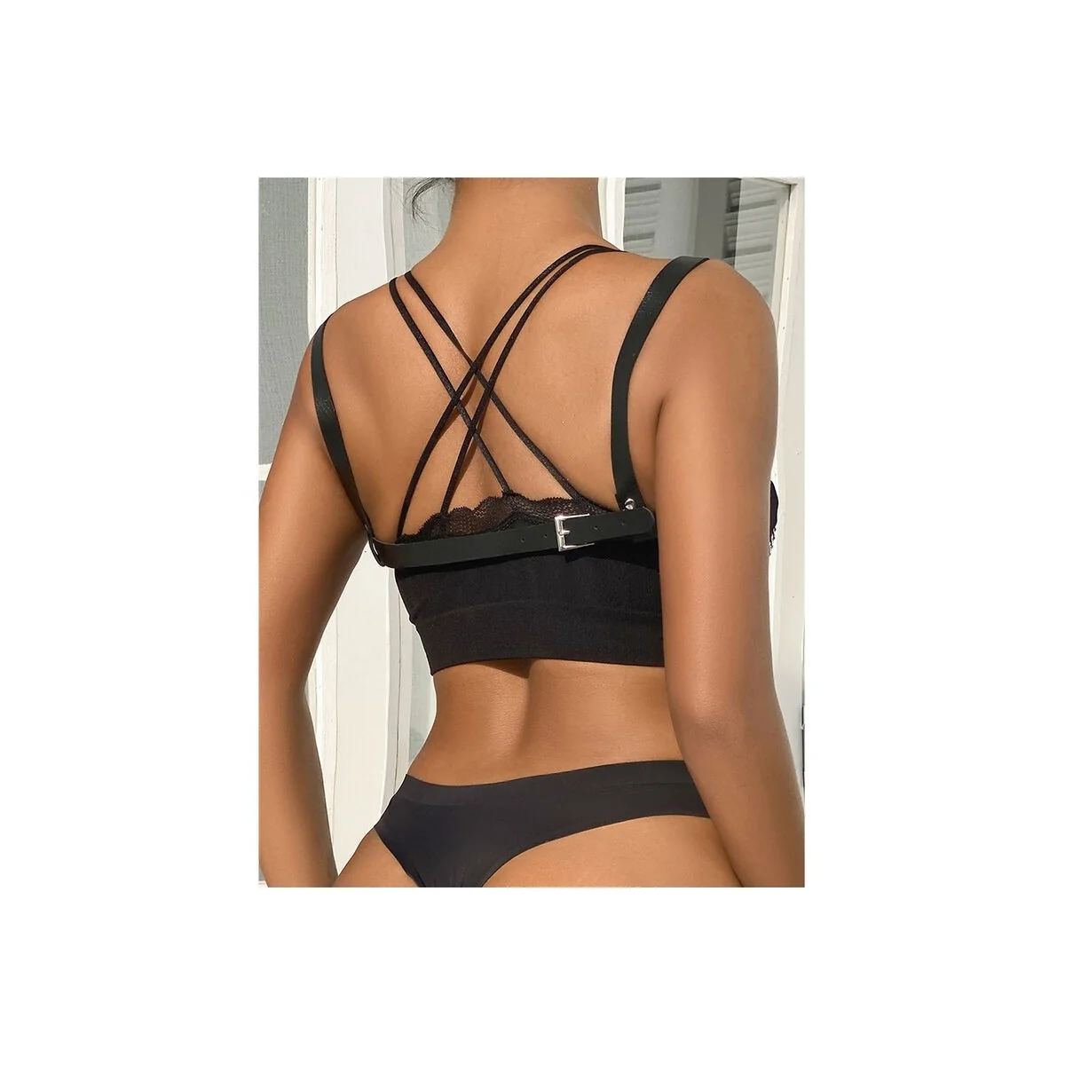 953713 Punk Bondage Gürtel Metallschnalle Schwarz One Size (S-L) von Subblime Fetish kaufen | Fesselliebe