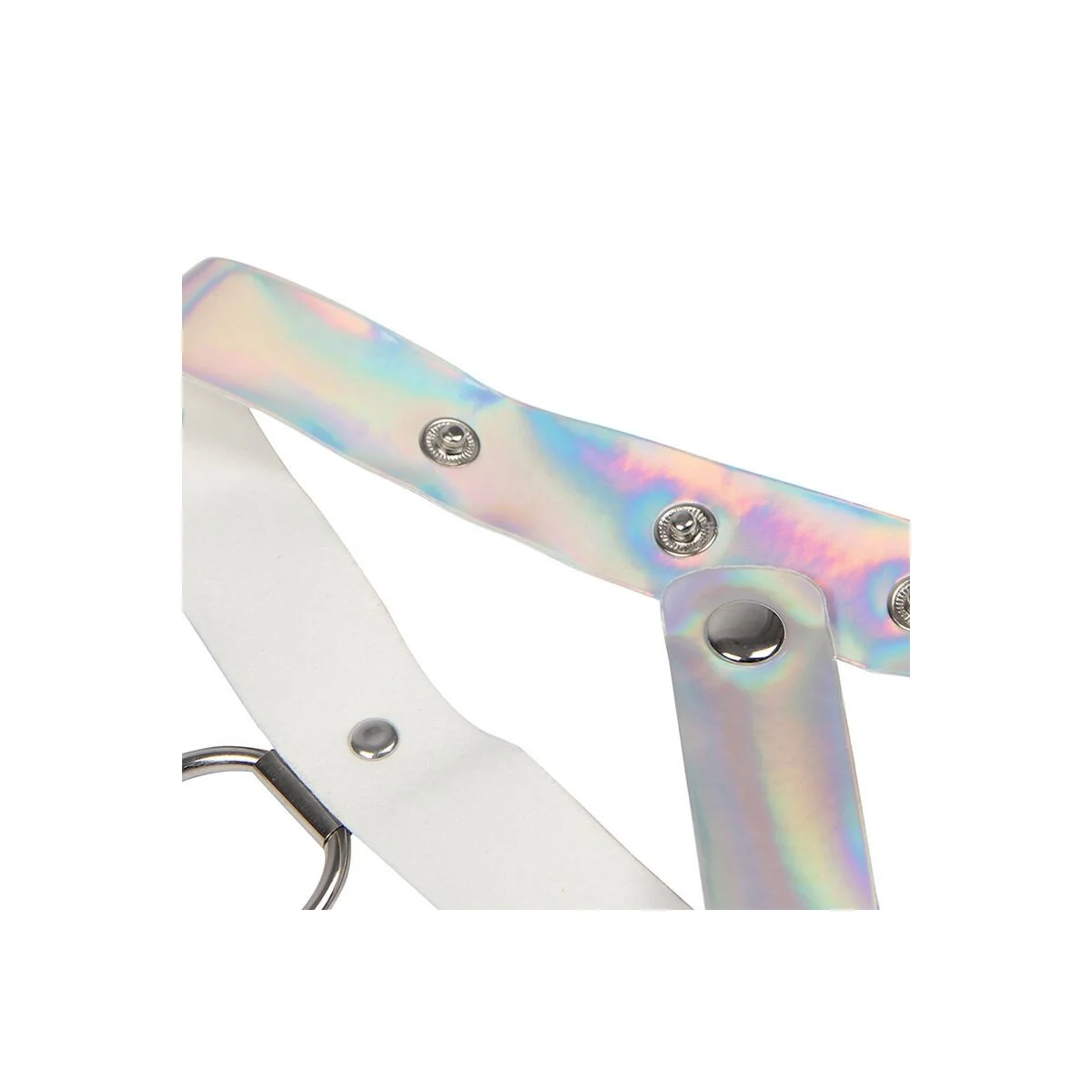 953737 Brustgurt mit Ringen und Ketten Silber One Size (S-L) von Subblime Fetish kaufen | Fesselliebe