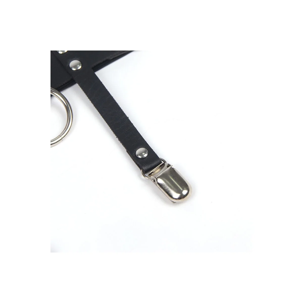 953744 Verstellbares Punk-Strumpfhose aus Leder Schwarz One Size (S-L) von Subblime Fetish kaufen | Fesselliebe