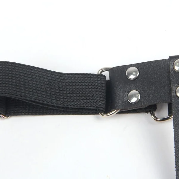 953744 Verstellbares Punk-Strumpfhose aus Leder Schwarz One Size (S-L) von Subblime Fetish kaufen | Fesselliebe