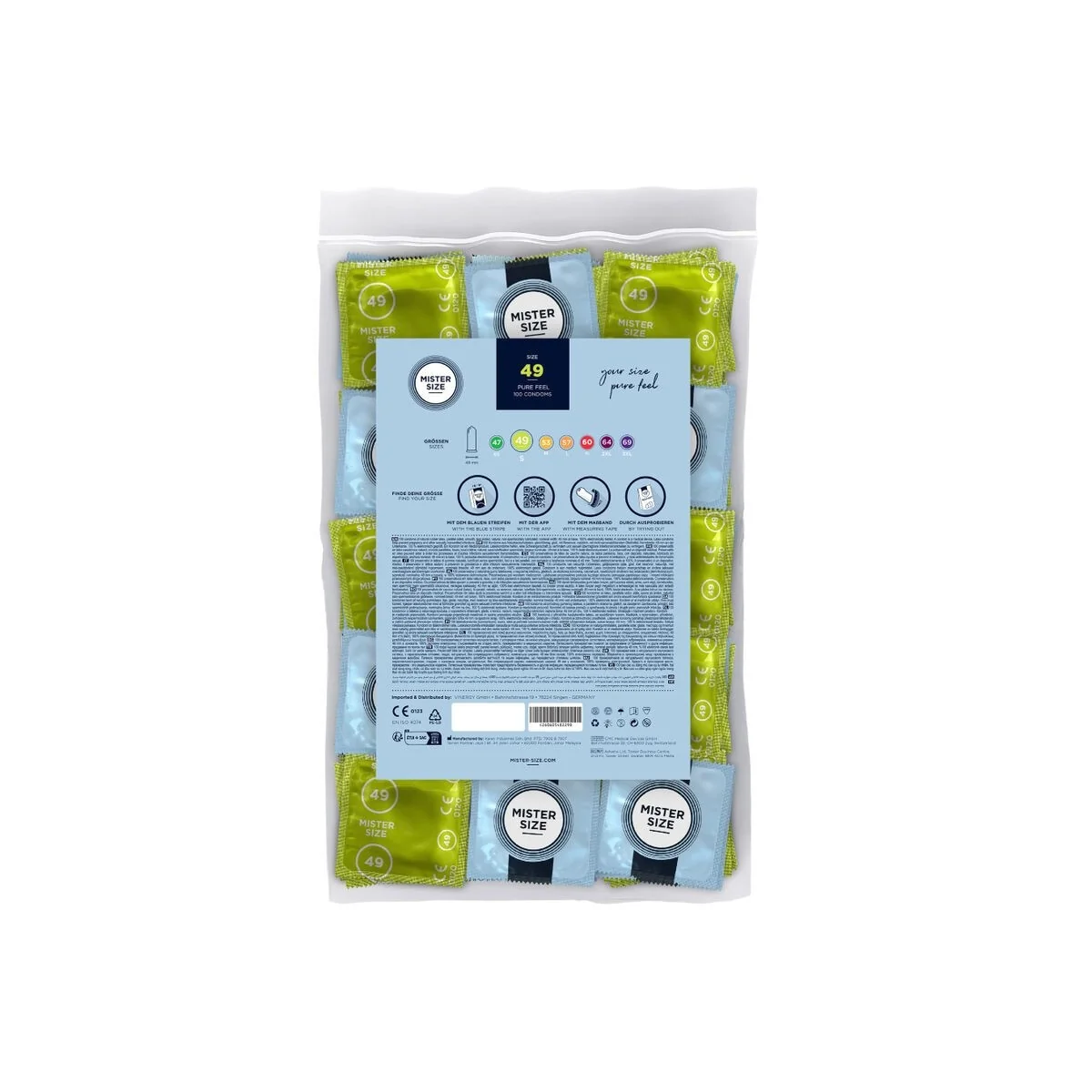 Kondom Größe S 49 Mm (100 Stück) von Mister Size kaufen | Fesselliebe