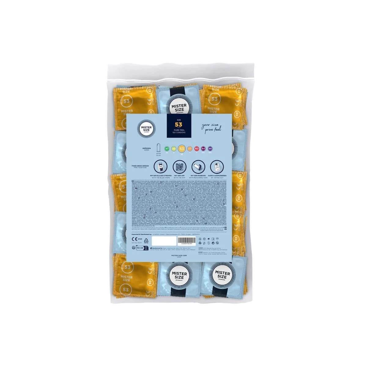 Kondome Größe M 53 Mm (100 Stück) von Mister Size kaufen | Fesselliebe