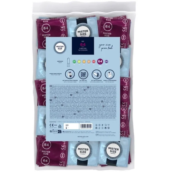 Kondome Größe Xxl 64 Mm (100 Stück) von Mister Size kaufen | Fesselliebe