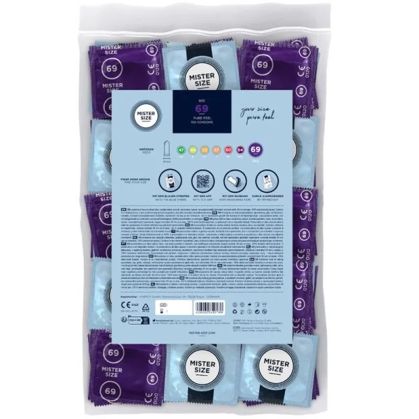 Kondome Größe Xxxl 69 Mm (100 Stück) von Mister Size kaufen | Fesselliebe