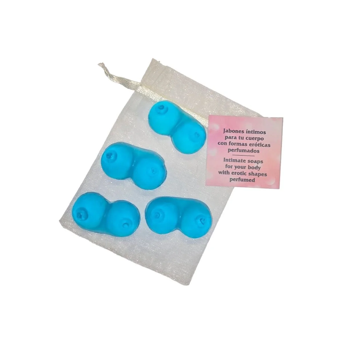 4 Mini-Duftseifen in Brustform Blau von Diablo Picante kaufen | Fesselliebe