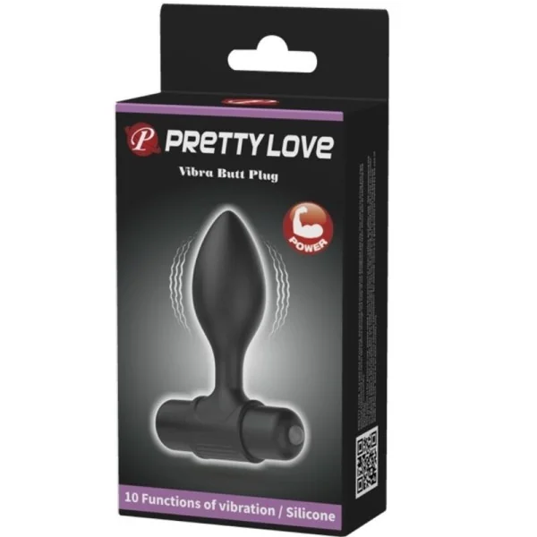Vibra Butt 10 Vibrationen Analstecker Schwarz von Pretty Love kaufen | Fesselliebe