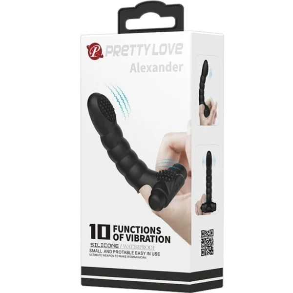 Alexander Fingervibrator 10 Vibrationen Schwarz von Pretty Love kaufen | Fesselliebe