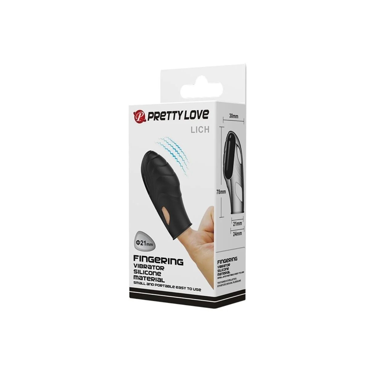 Lich Silikon-Fingervibrator Schwarz von Pretty Love kaufen | Fesselliebe