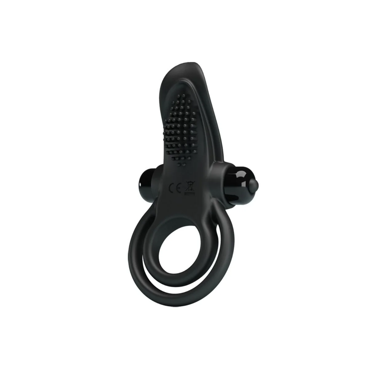 Doppelter Vibrationsring + Klitorisstimulator 10 Vibrationen Schwarz von Pretty Love kaufen | Fesselliebe