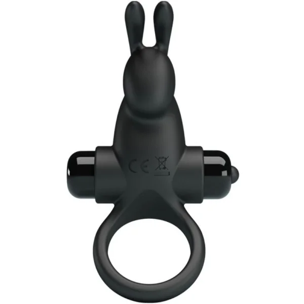 Vibrationsring + Rabbit-Klitoris-Stimulator 10 Vibrationen Schwarz von Pretty Love kaufen | Fesselliebe