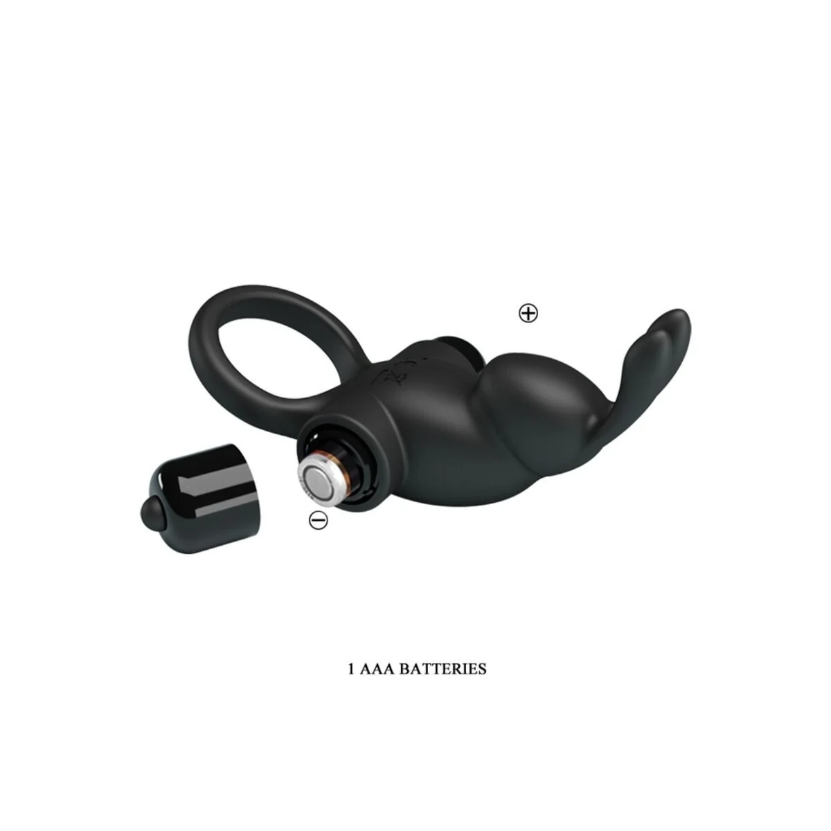 Vibrationsring + Rabbit-Klitoris-Stimulator 10 Vibrationen Schwarz von Pretty Love kaufen | Fesselliebe