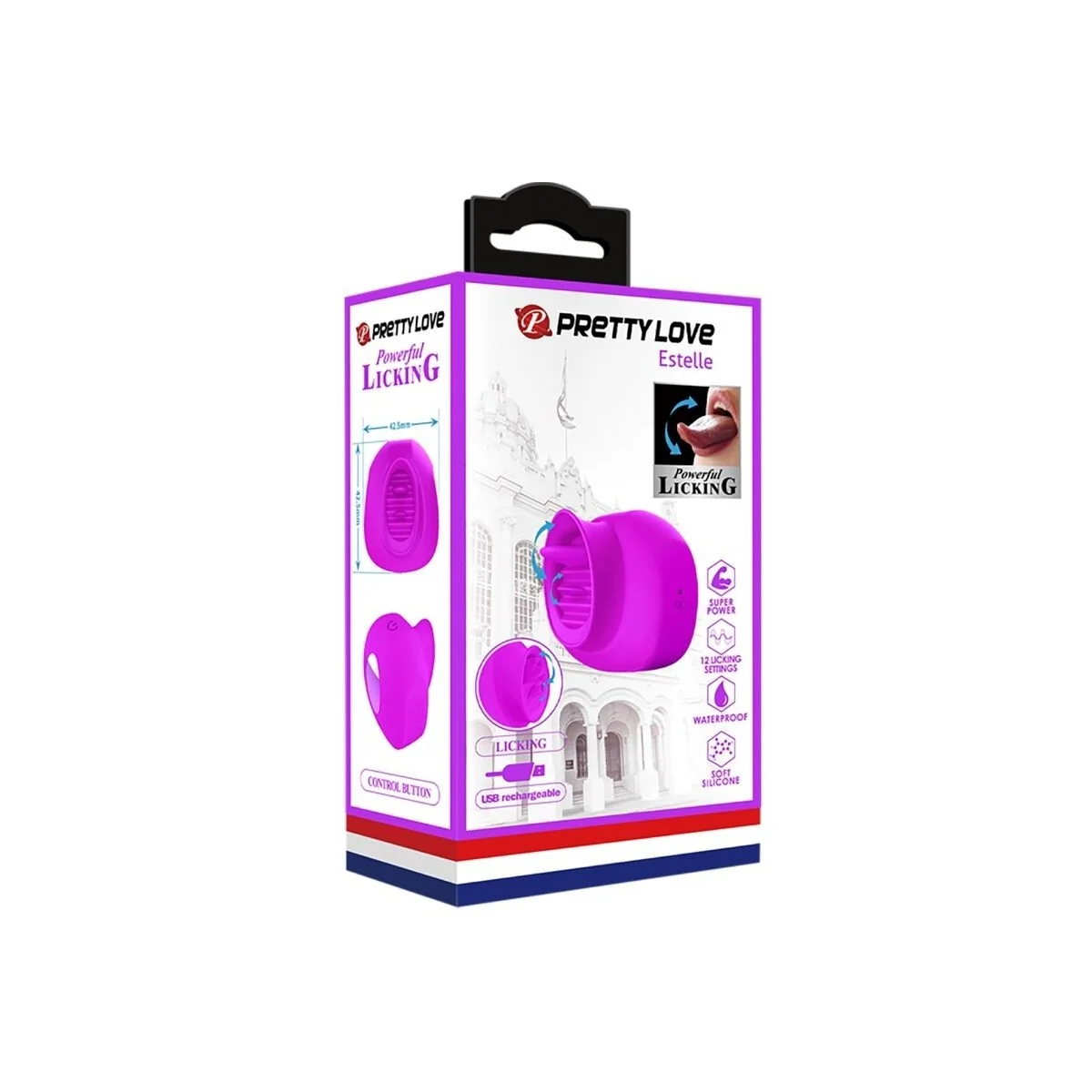 Estelle Zungen-Klitoris-Stimulator 12 Vibrationen Lila von Pretty Love kaufen | Fesselliebe