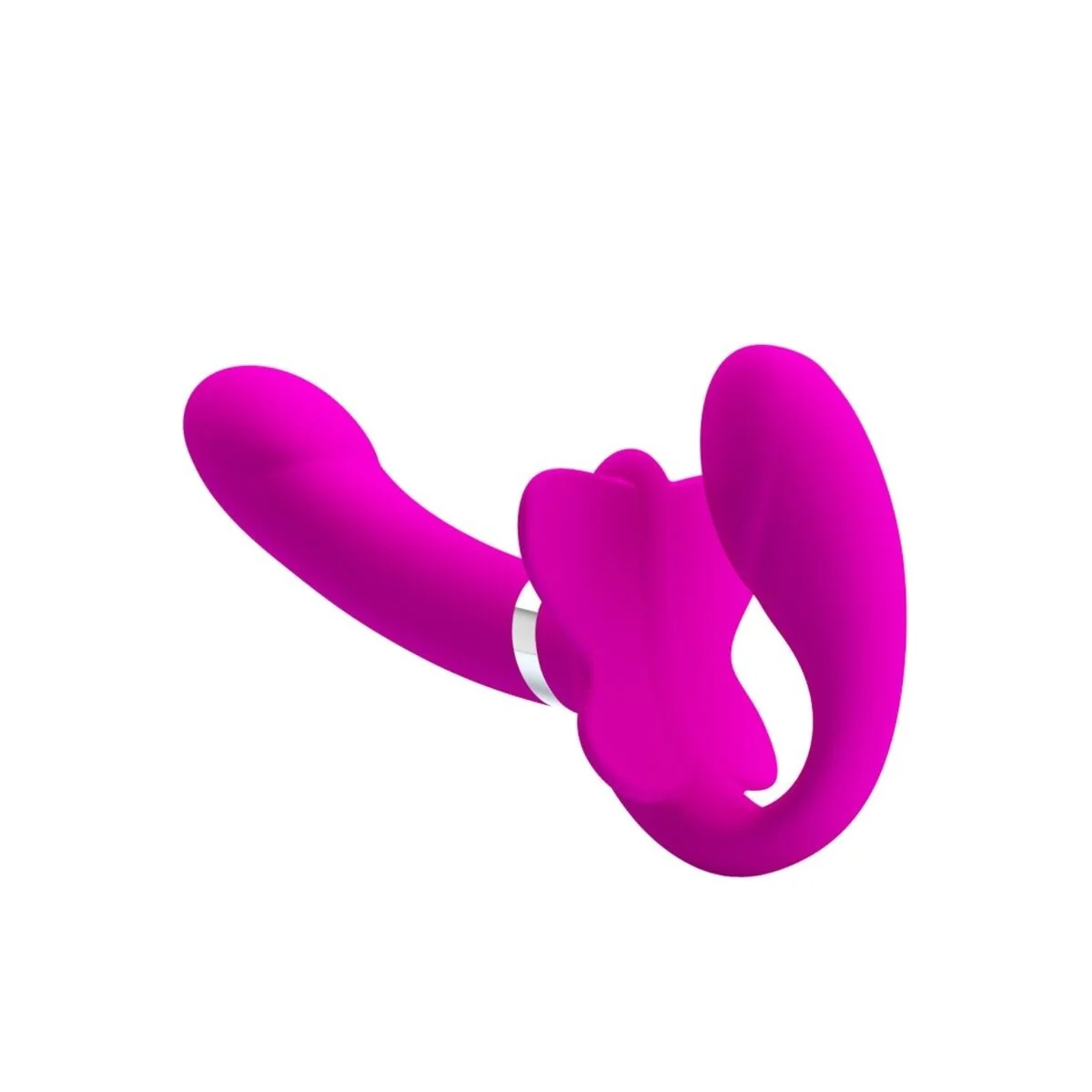 Valerie Doppel-Strap-On-Vibrator 12 Vibrationen Lila von Pretty Love kaufen | Fesselliebe