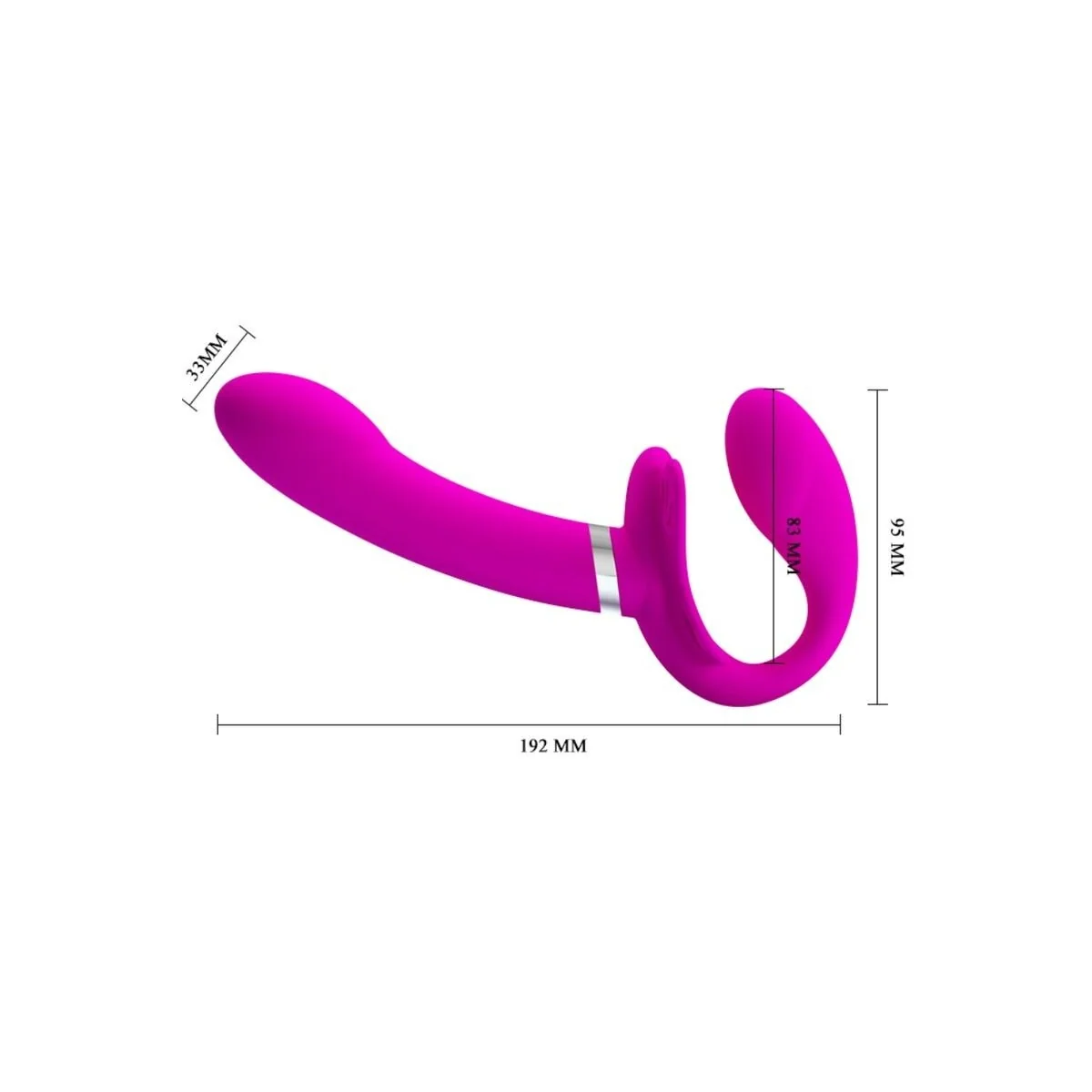 Valerie Doppel-Strap-On-Vibrator 12 Vibrationen Lila von Pretty Love kaufen | Fesselliebe