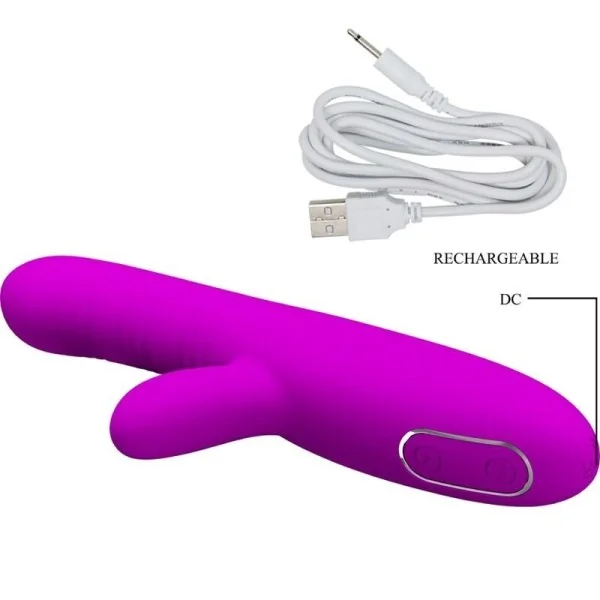 Angelique Multifunktionsvibrator + Klitorisstimulator Lila von Pretty Love kaufen | Fesselliebe