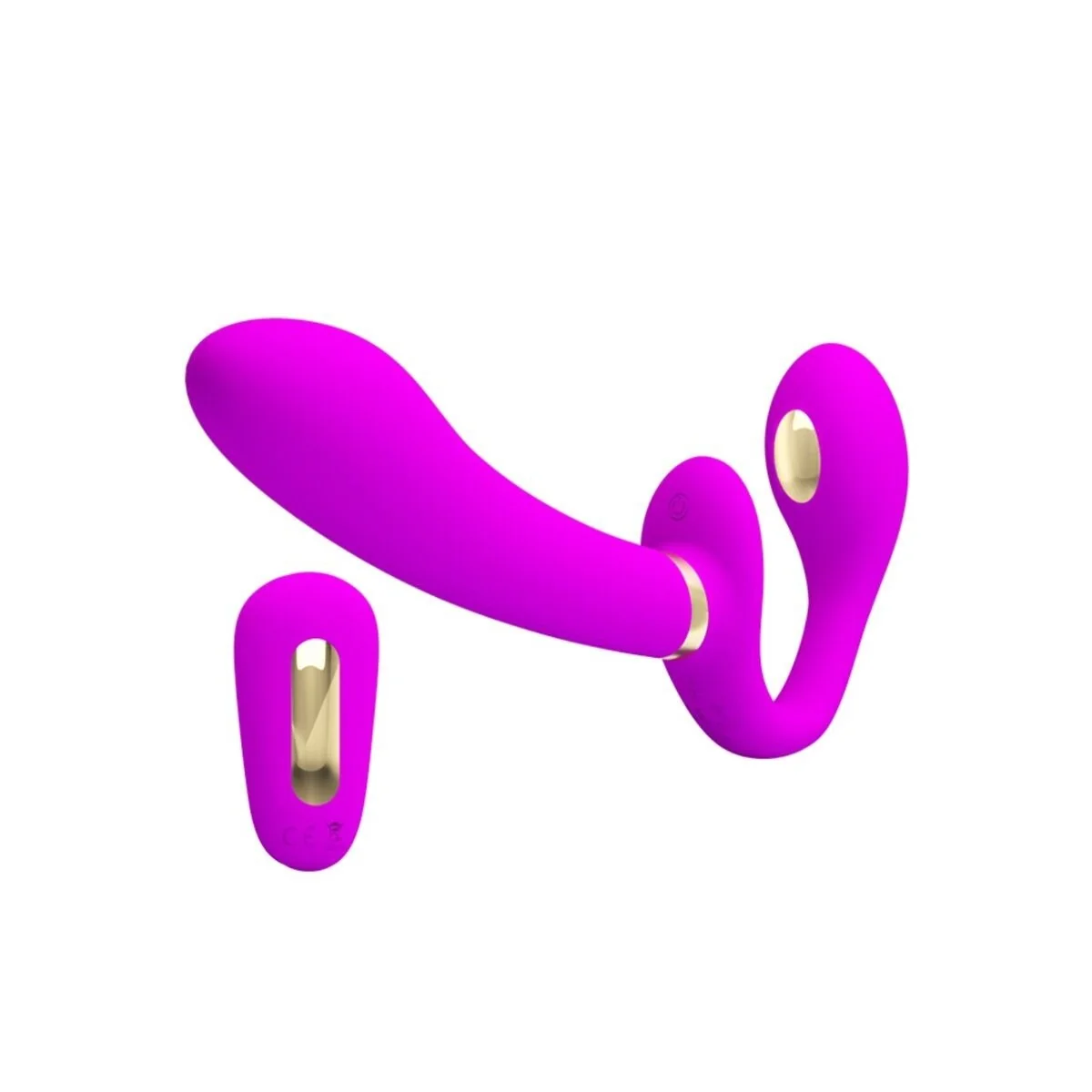 Thunderbird Doppelter Strap-On-Vibrator mit Fernbedienung Lila von Pretty Love kaufen | Fesselliebe